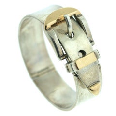 CARTIER Gold and Silver Buckle Bracelet