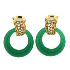 VAN CLEEF & ARPELS Diamond Interchangeable Hoop Earrings