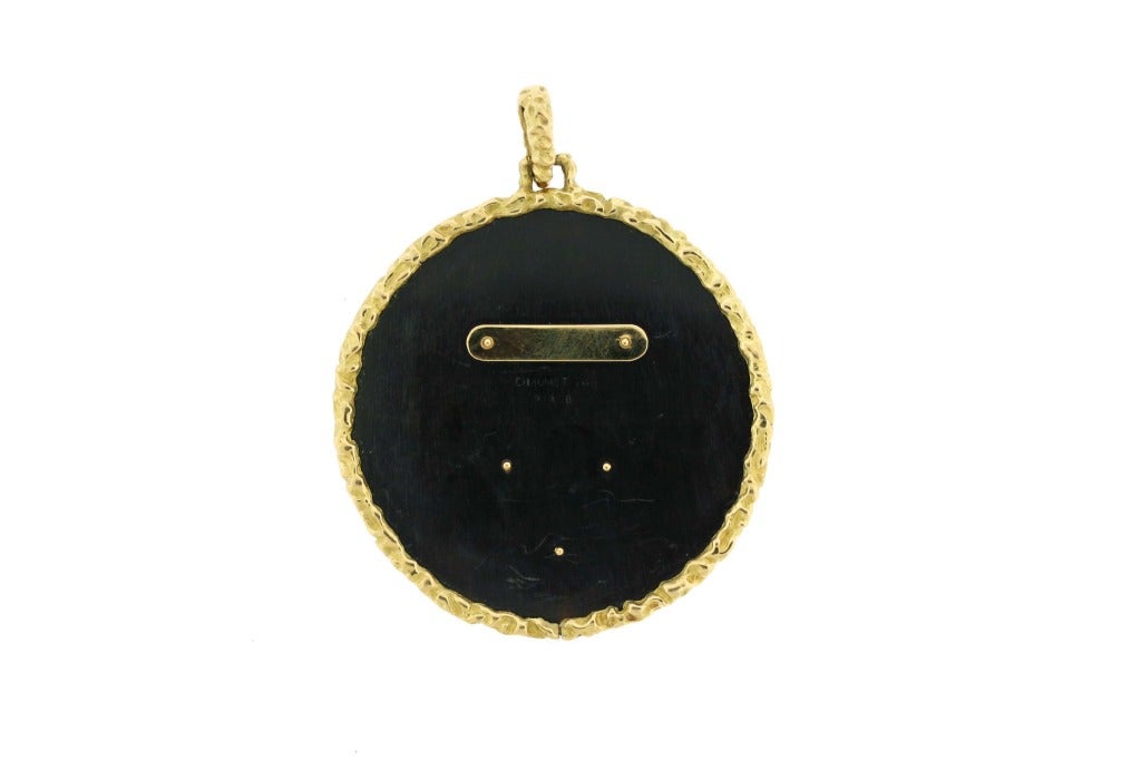 CHAUMET Paris Gold and Horn Tree Of Life Pendnt
