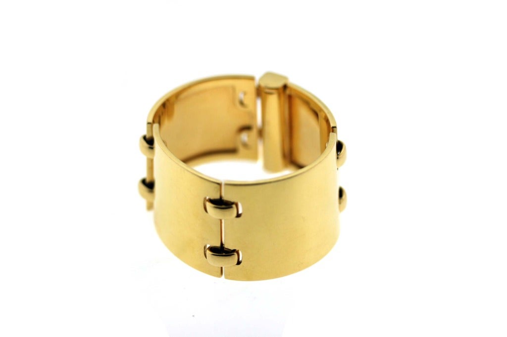 Contemporary HERMES Paris Gold Lacing Cuff