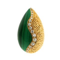 Mauboussin Diamond and Malachite Ring