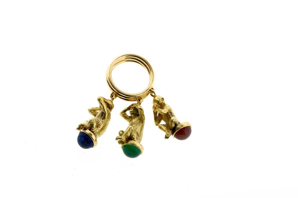 "Hear No Evil, See No Evil, Speak No Evil" Set of Gold Rings