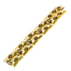 Vintage Andre Vassort 1970s Gold Link Bracelet