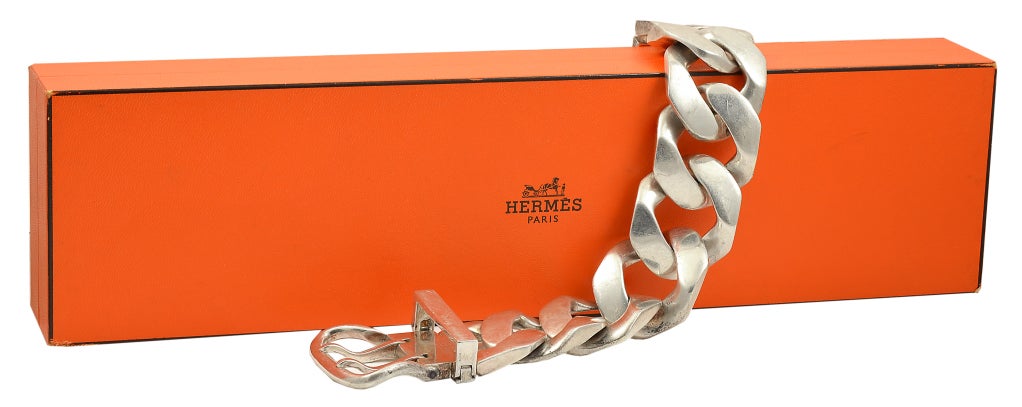 Rare Hermes Buckle Bracelet. Unisex size, measures 8-9