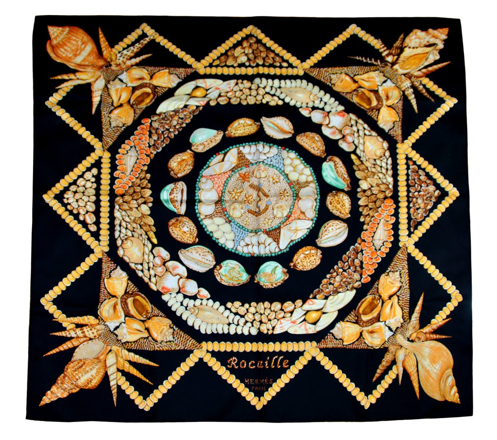 HERMES "Rocaille" Sea Shells scarf