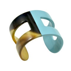 Hermes Horn and Lacquer Cuff