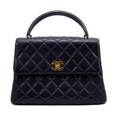 Chanel Navy Caviar Kelly Style Bag