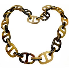 Hermes Large Horn Chaine D'Anchre Link Necklace