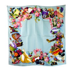 Gorgeous Gucci Floral Victorian-Style Silk Scarf