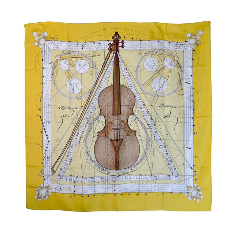 Gorgeous Musical Hermes Scarf...Jazzy!