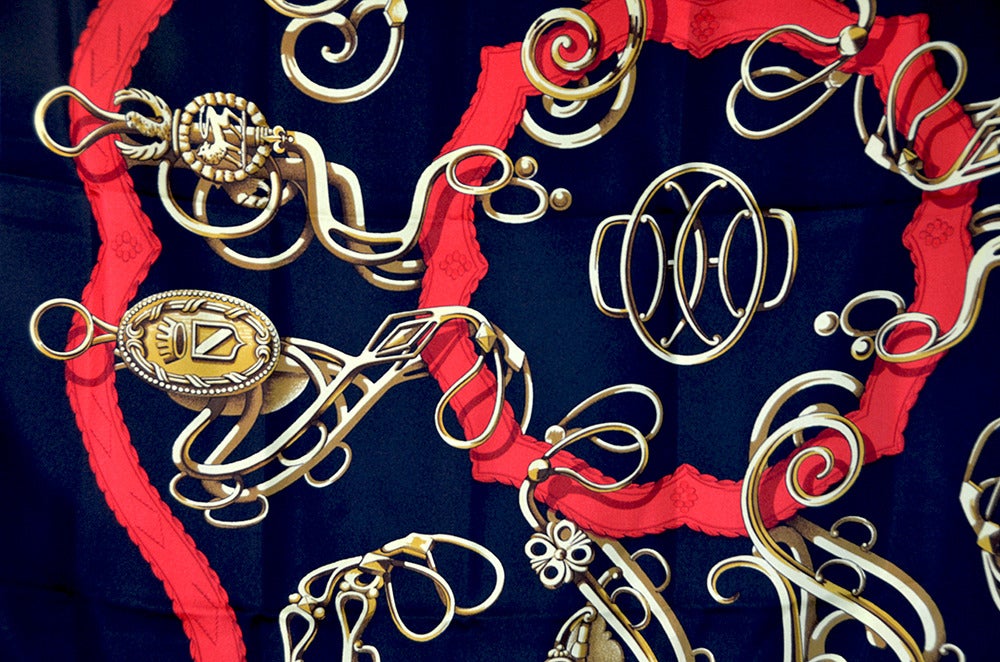 Sensationaler Hermès-Schal mit Kettenmotiv Damen