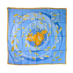 Lovely Hermes "Au Gre du Vont" Silk scarf