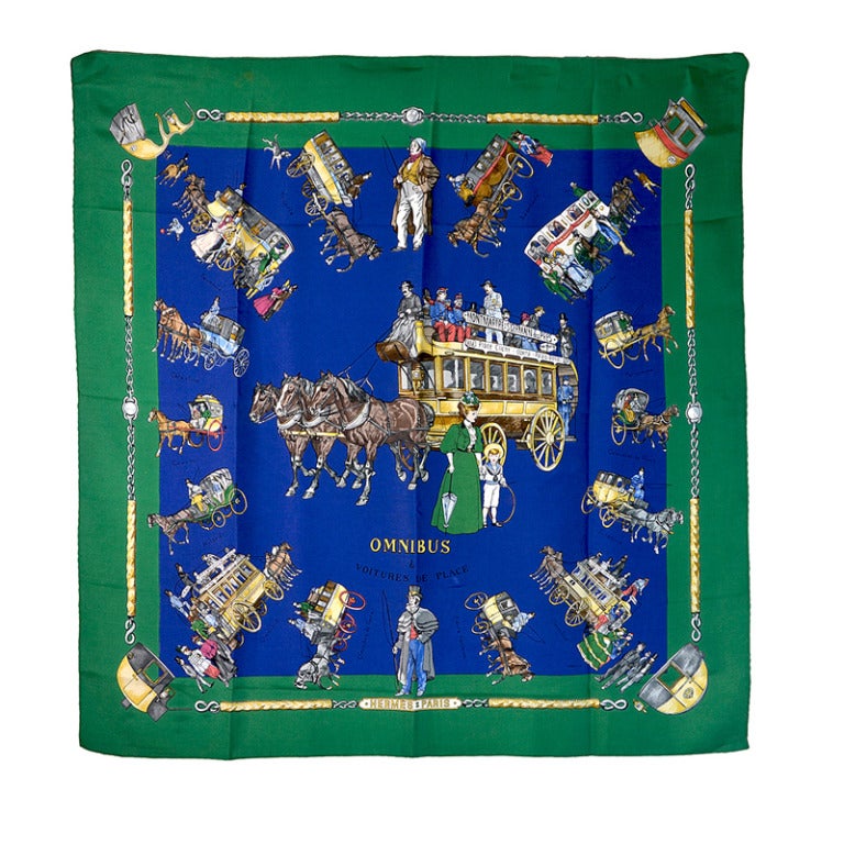 Hermes "Omnibus & Voitures de Place" Silk Scarf