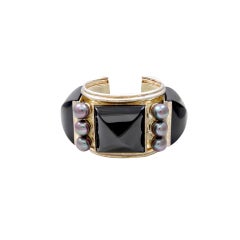 Marc Jacobs Runway Bracelet Sterling, Pearls, Onyx