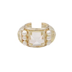 Marc Jacobs Runway Bracelet Sterling, Pearls, Rock Crystal