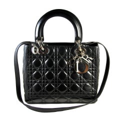 Christian Dior Classic Lady Dior Black Cannage Quilted Leather