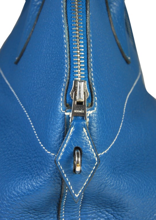 HERMES Bolide 31cm Bag in Mykonos Blue Palladium Hardware at 1stdibs  