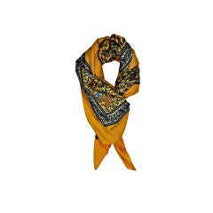 Hermes "India" Cashmere/Silk Shawl 60"