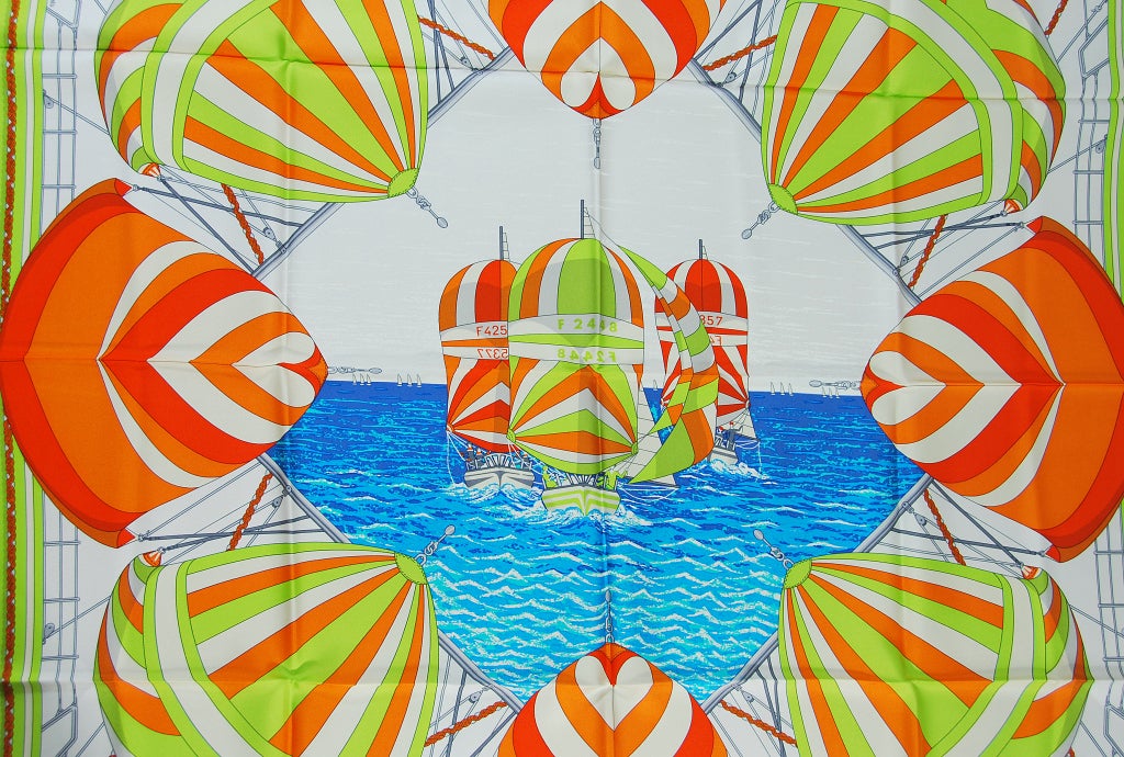 Gorgeous 35 X 35 Hermes silk scarf 