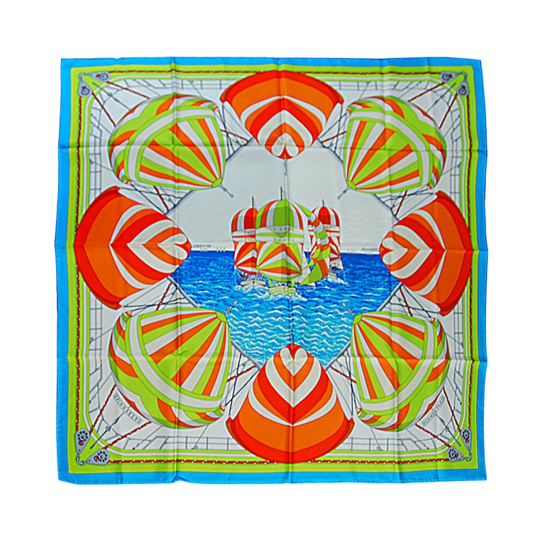 HERMES "Spinnakers"  Silk Scarf