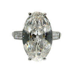 Art Deco Diamond Ring 6.61ct H IF,Type IIA GIA Certified