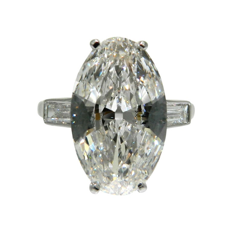 Art Deco Diamond Ring 6.61ct H IF, Type IIA GIA Certified