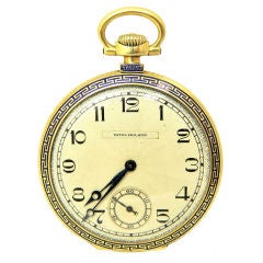 PATEK PHILIPPE Enameled Open-Face Pocket Watch