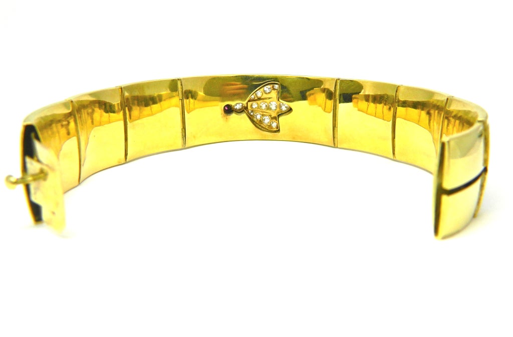 Victorian, Gold, French Enamel, and Diamond Bracelet 2