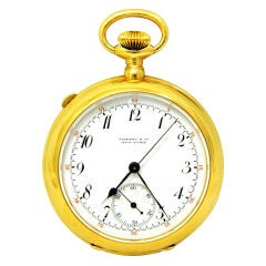 TIFFANY & CO Split Second Chronograph Pocket Watch