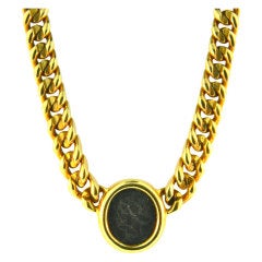 BULGARI Ancient Roman Coin Necklace