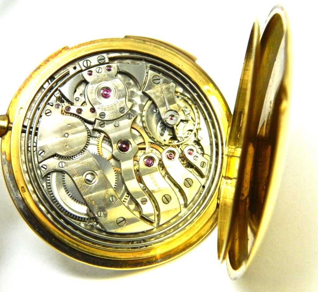18kt yellow gold Audemars Piguet for Tiffany & Co Minute Repeater open face pocket watch