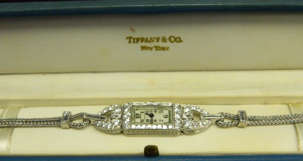 Tiffany & Co. Lady's Platinum and Diamond Wristwatch 2