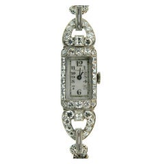 Antique Tiffany & Co. Lady's Platinum and Diamond Wristwatch