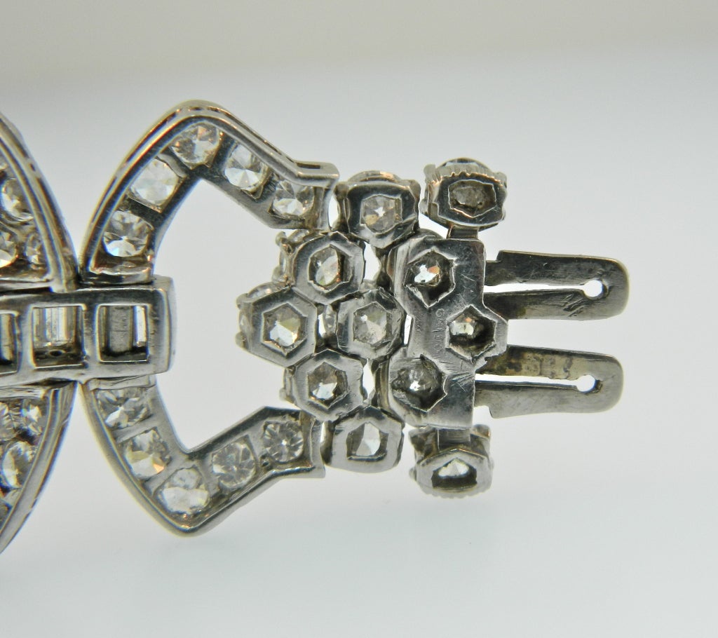 GHISO PARIS, Art Deco Platinum & Diamond Bracelet 1