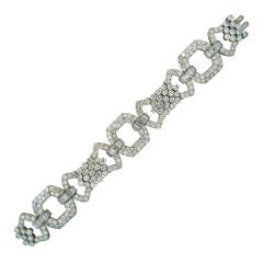 GHISO PARIS, Art Deco Platinum & Diamond Bracelet