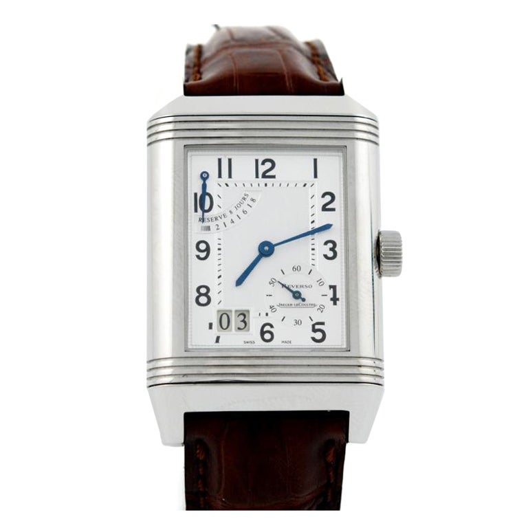 Jaeger-LeCoultre Stainless Steel Reverso Grande Date Wristwatch