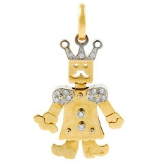POMELLATO Gold Diamond King Pendant
