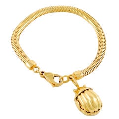 Vintage TIFFANY & Co. Yellow Gold Scarab Bracelet