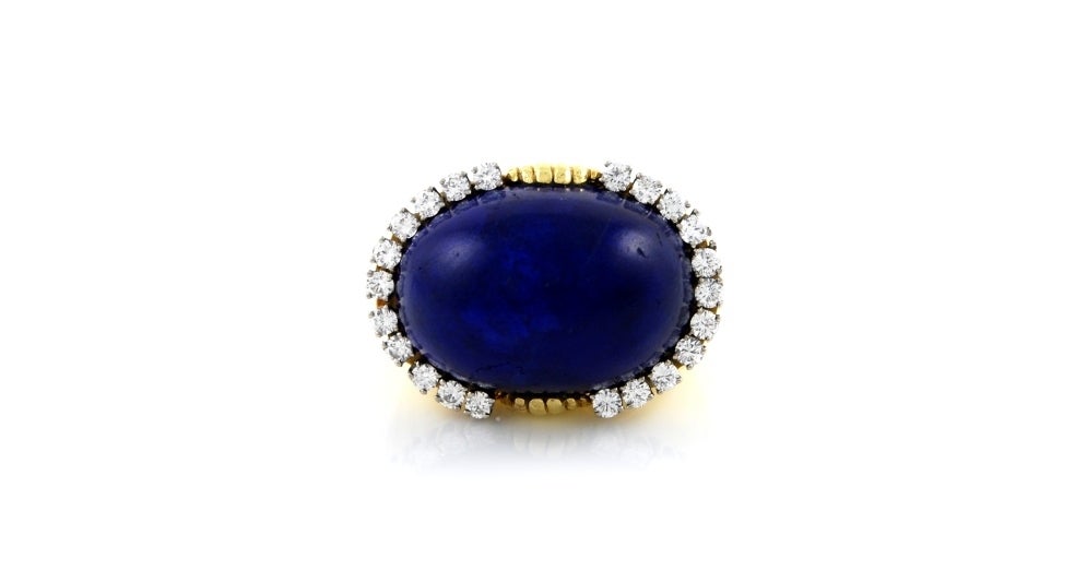 Women's Lapis Lazuli Dome Ring For Sale