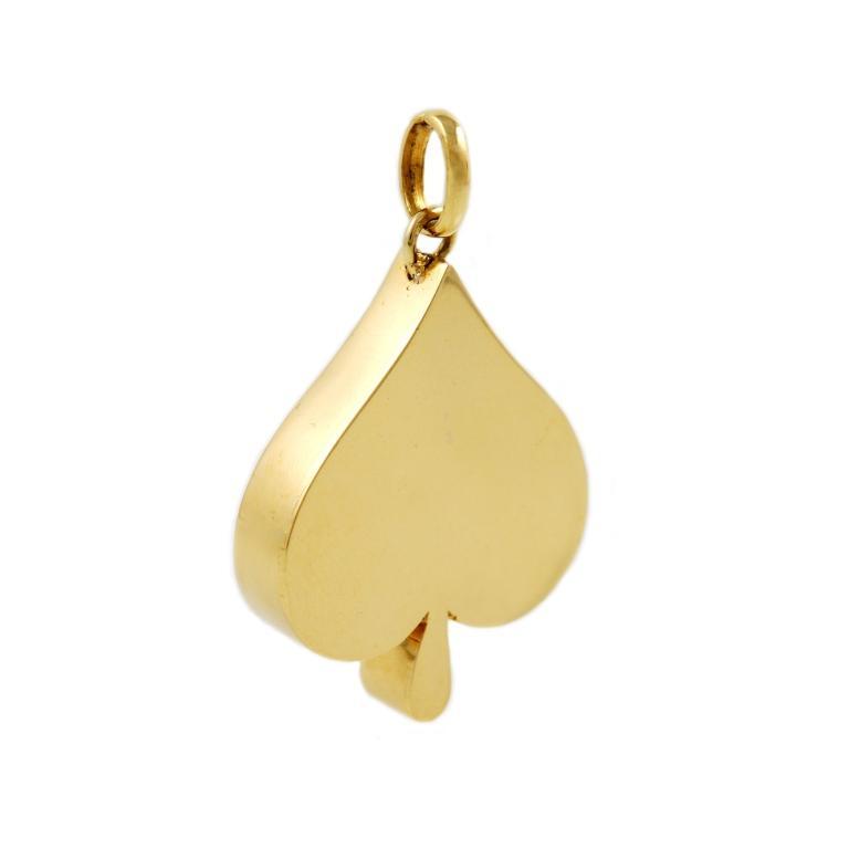 18kt yellow gold Spades pendant, signed A. Cipullo and Cartier, 1971.