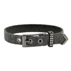 Sterling Silver and Diamond Belt Bracelet