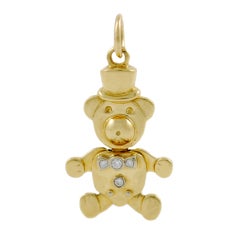 POMELLATO Gold Diamond Bear Pendant