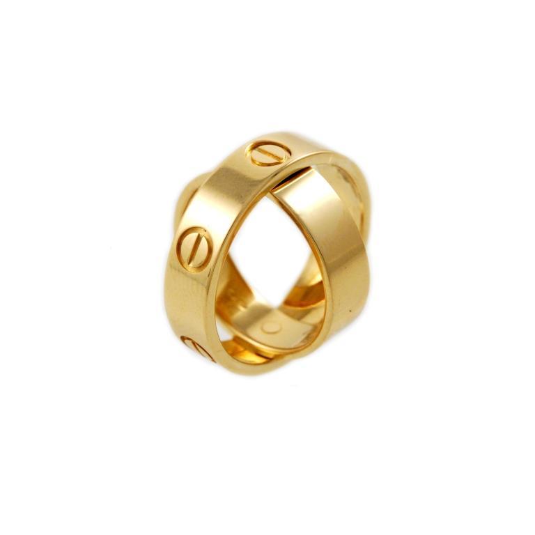 18kt yellow gold LOVE ring by Cartier, 1990's, size 6.