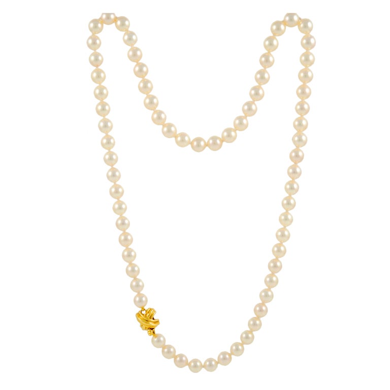 Tiffany & Co. South Sea Pearl Gold Necklace For Sale