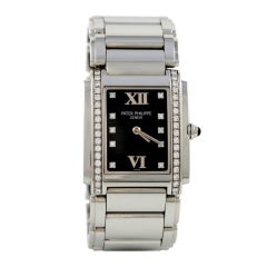 PATEK PHILIPPE Lady's Steel and Diamond Twenty-4 Wristwatch
