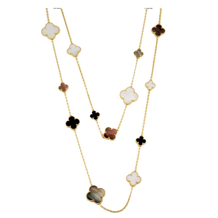 VAN CLEEF & ARPELS Gold Magic Alhambra Necklace