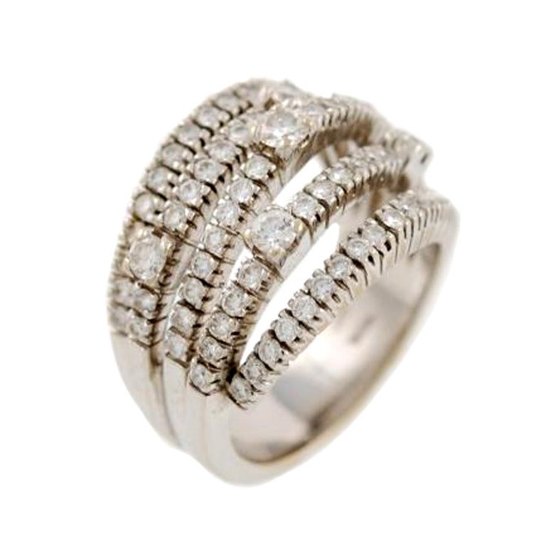 DAMIANI "Notte di San Lorenzo" White Gold and Diamond Ring