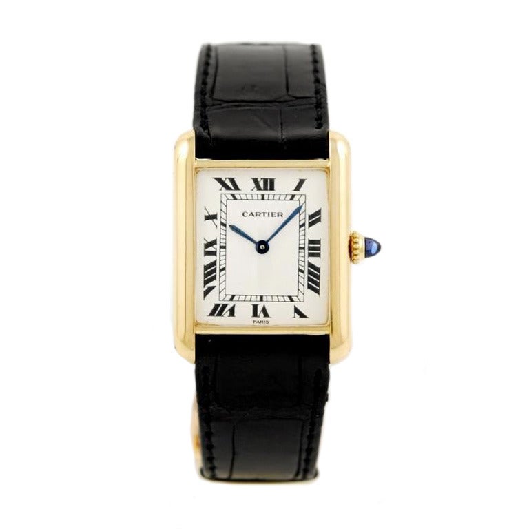 Cartier Yellow Gold Tank Louis Wristwatch