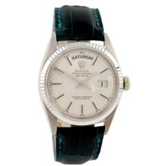 Rolex White Gold Day-Date Wristwatch circa 1970 Vintage Rolex White Gold Day-Date Wristwatch circa 1970