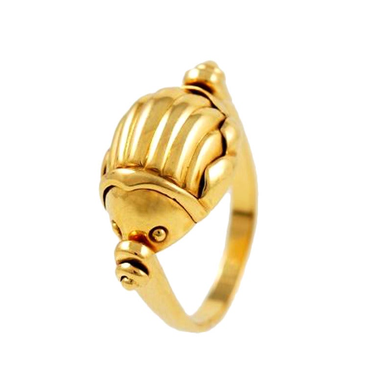TIFFANY & CO. Gold Scarab Ring